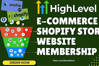 do payhip ecommerce store website ezycourse  godaddy wix shopify ghl memebership