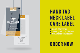design custom hang tags, clothing labels  for your brand