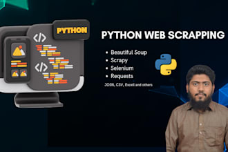 create python web scraping scripts to extract data, images, and videos