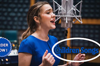 sing kids music in english, french or spanish