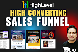 create landing pages, funnel in go highlevel, clickfunnels