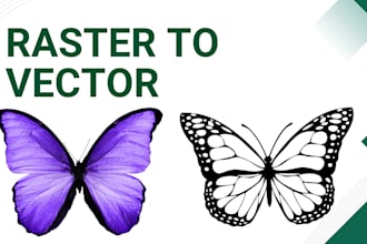 do vector tracing, recreate, redraw logo, convert to vector