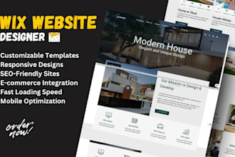 develop wix website design, build wix website redesign wix ecommerce