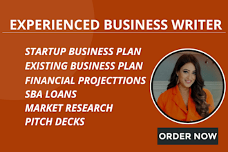 write, rewrite, or edit your business plan for startups, sba, grants