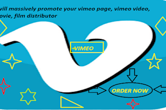 massively promote your vimeo page, vimeo video, movie, film distributor