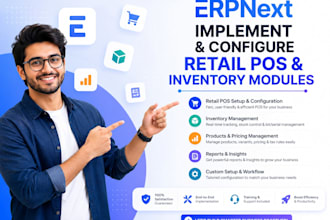 implement erpnext and configure retail pos and inventory modules