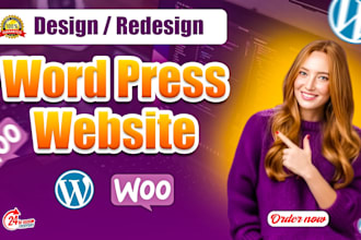 design responsive wordpress website, woocommerce store with dropshipping model