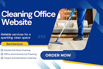 design commercial cleaning website, house cleaning website, janitorial website