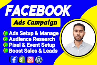 setup facebook ads campaign, instagram ads, shopify meta ad, run fb advertising