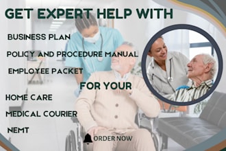 write policy and  procedure manual and business plan for medical courier