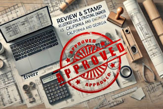 review stamp as licensed civil and structural engineer in california and georgia