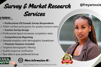 deliver 1000 plus quality US, canada survey respondents, guaranteed results