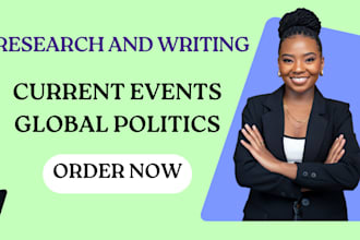 write content on current events, global topics, and politics in 12 hours