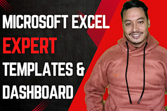 be your microsoft excel expert for templates and dashboard