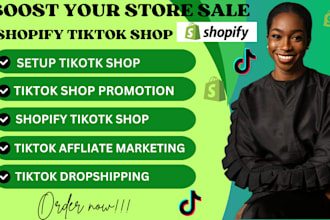 setup tiktok shop sales shopify marketing tiktok shop dropshipping shopify store