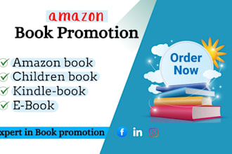 do book promotion amazon book fantasy, children or ebook marketing