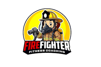 make professional new fire fighter company logo
