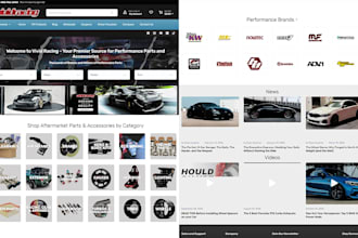 develop automotive parts ecommerce using python and javascript