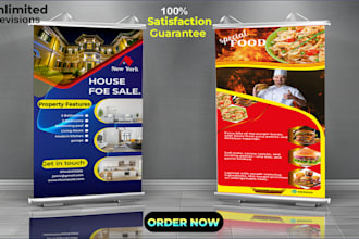 design a high quality roll up, pull up or retractable banner