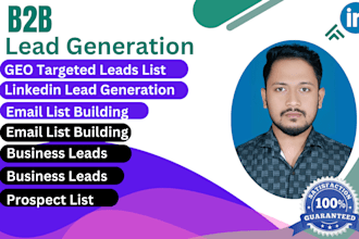 provide GEO targeted b2b lead generation and verified email list