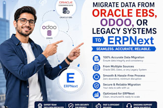 migrate data from oracle ebs, odoo, or legacy systems to erpnext