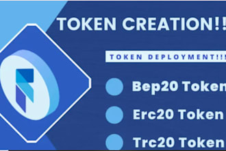 create fork blockchain, erc20,trc20,bep20 token, smart contract, web3js,ico lock