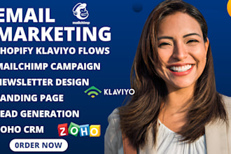 do shopify klaviyo flows mailchimp email marketing automation campaign zoho crm