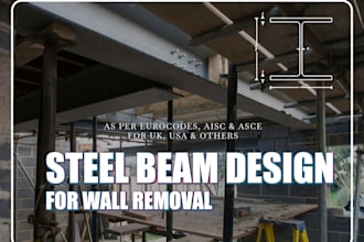 design and calculate steel beam size for your wall removal