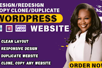 design, redesign, revamp, duplicate, copy clone website or fix wordpress website