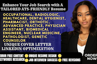 write healthcare resume, cardiologist, medical tech CV, clinical resume writing
