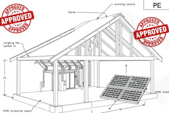 do licensed structural design pe stamp structural hvac drawing pv system