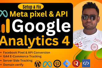 setup meta pixel facebook API ga4 e commerce tracking  with GTM