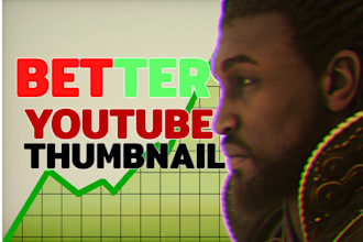 design cheap eye catching youtube thumbnail no ai