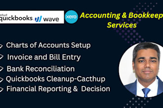 provide bookkeeping  service in your online quickbooks xero