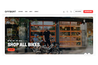 design bicycle website, bicycle store, bike website, bike, bicycle shopify store