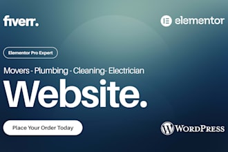 design movers, plumbing, cleaning and electrician website
