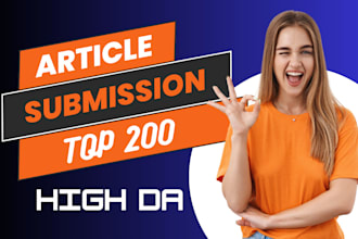 provide 200 article submission manually