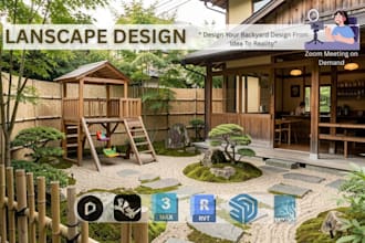 do expert landscape, backyard, garden design, and site plan