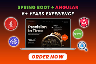 develop a full stack spring boot angular web application