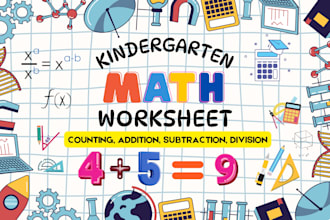 create custom math worksheets and activity books for kindergarten