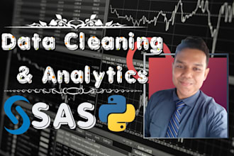 do data cleaning, transforming, formatting and analyzing using SAS and python