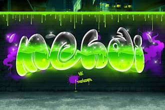do hand lettering, graffiti, dripping, trippy, psychedelic design