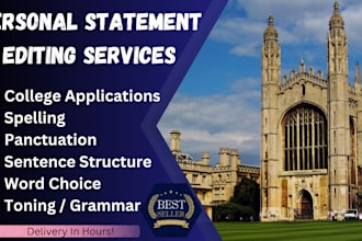 professionally edit your statement of purpose and personal statements