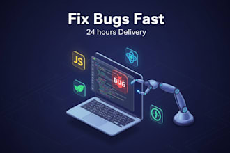 fix react js, node js, or next js bugs and resolve web application errors