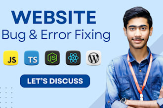 fix react js or node js website bugs and errors as full stack web developer