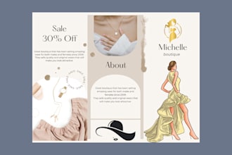 design bifold, trifold brochure, catalog design, poster, flyer, leaflet design