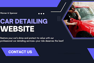 car detailing website, car wash website, auto detailing website, car dealership