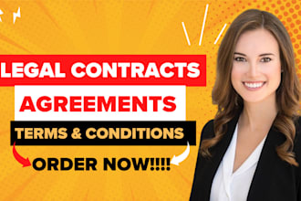 draft legal contracts, agreements, court motion, appeals and all legal documents
