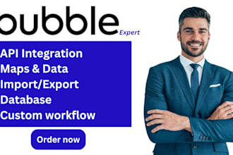 develop bubble apps API integration database maps data import export