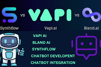 make bland ai vapi ai cold calling ai agent to made automation synthflow chatbot